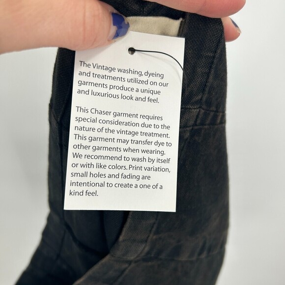 NWT CHASER Vintage Black Button Fly Fringe Frayed Hem Mini Skirt Size Medium - Picture 8 of 8